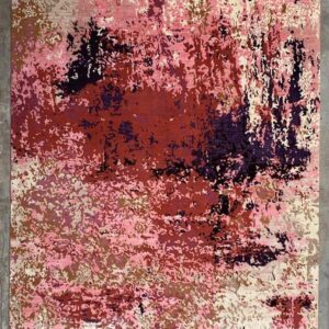 HAND KNOTTED INDO NEPALI CARPET NEW ZEALAND WOOL/ VISCOSE DESIGN ’ABSTRACT’
