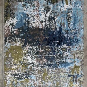 HAND KNOTTED INDO NEPALI CARPET  NEW ZEALAND WOOL/ VISCOSE  DESIGN ’ABSTRACT’
