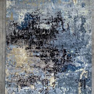 HAND KNOTTED INDO NEPALI CARPET NEW ZEALAND WOOL/ VISCOSE DESIGN ’ABSTRACT’