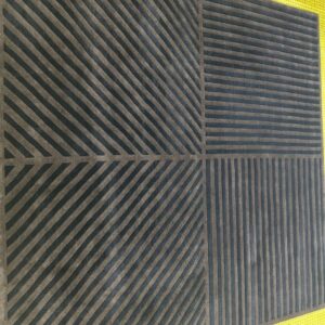 HAND-KNOTTED WOOLEN CARPET NEW ZEALAND WOOL DESIGN’ GEOMETRIC LINEAR’