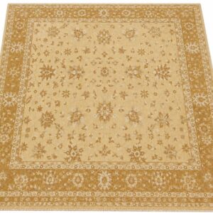 Fine Hand-Knotted Woolen/Silk Carpet – New Zealand Wool/Silk – Size 8ft x 10ft (244cm x 305cm)